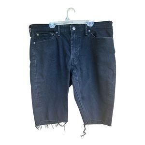 A pair of black Levi’s shorts